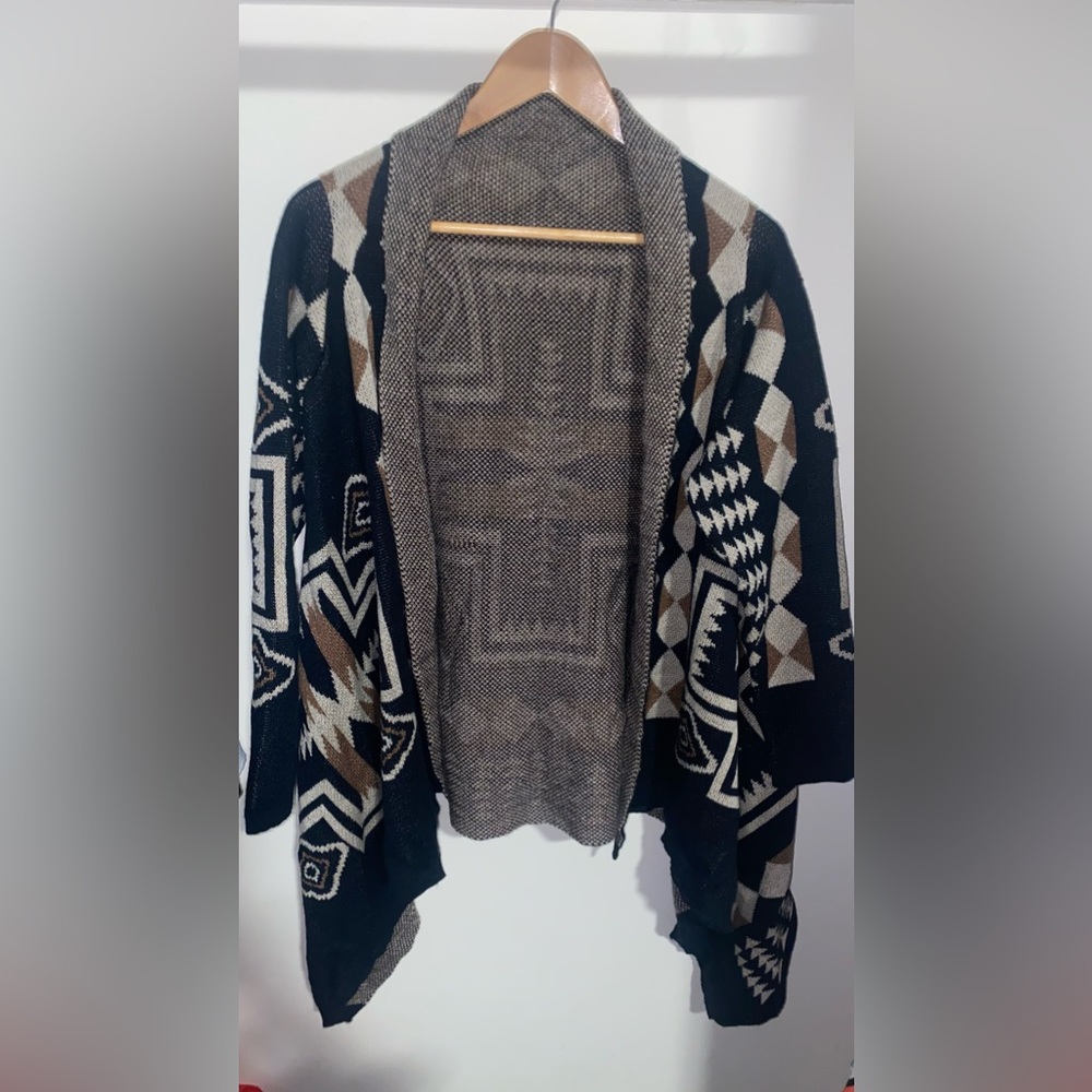 Blue Patterned Cardigan